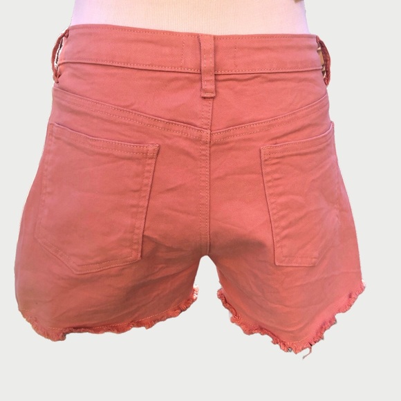 Listicle Women’s Shorts Medium Rose Raw Hem Stretch Summer Vacation Casual Beach - Picture 2 of 10